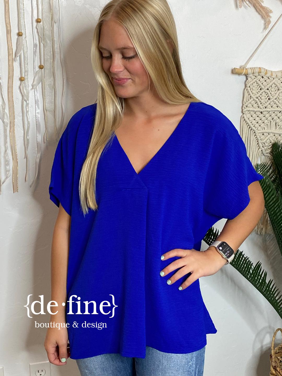 Basic V-Neck Top in Many Colors - Regular & Curvy