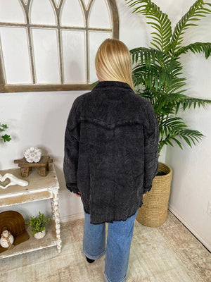 DOORBUSTER! Washed Corduroy Shacket in 4 Colors