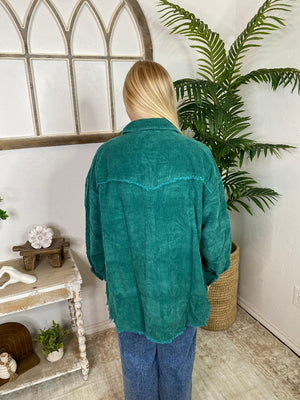 DOORBUSTER! Washed Corduroy Shacket in 4 Colors
