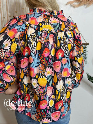 Flowers Forever Blouse in 2 Colors