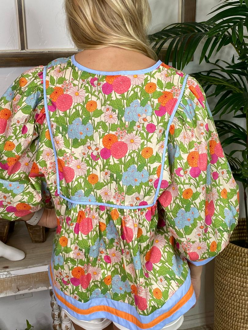 Marigold Floral Blouse S-2XL