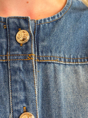 Denim Shirt or Jacket with Western Gold Accents
