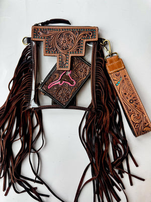 Hand Tooled Leather Keychain
