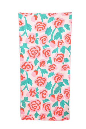 Roses All Over Microfiber Beach Towels: Pink