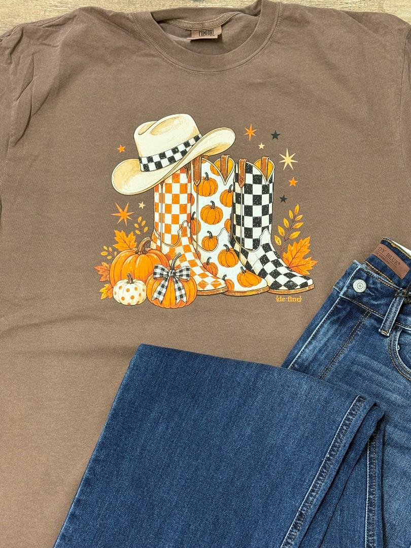 Fall Cowboy Boots Graphic Tee