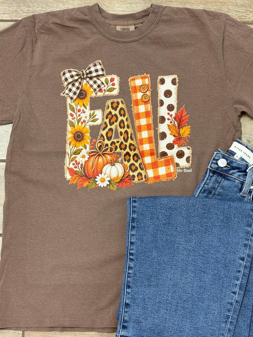 Fall Quilted with Bow Graphic Tee