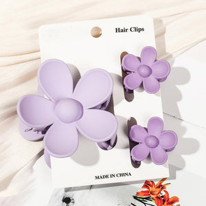 Flower Clips - Set of 3 - in 5 Colors