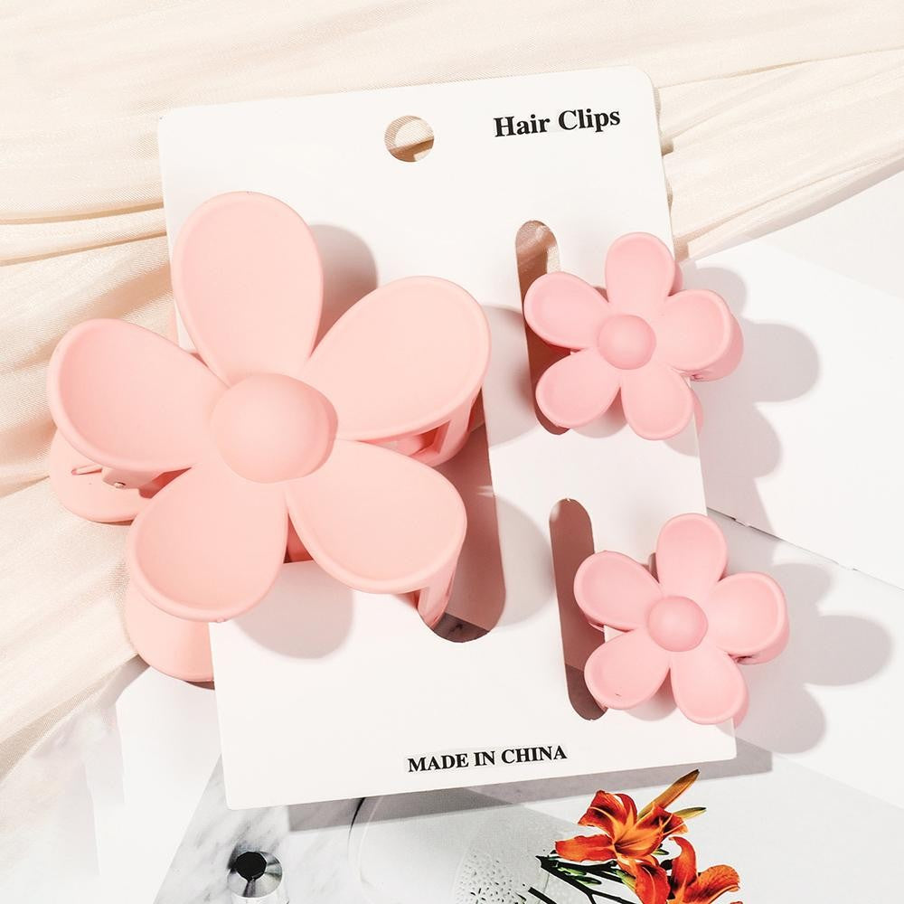Flower Clips - Set of 3 - in 5 Colors