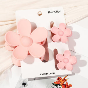 Flower Clips - Set of 3 - in 5 Colors