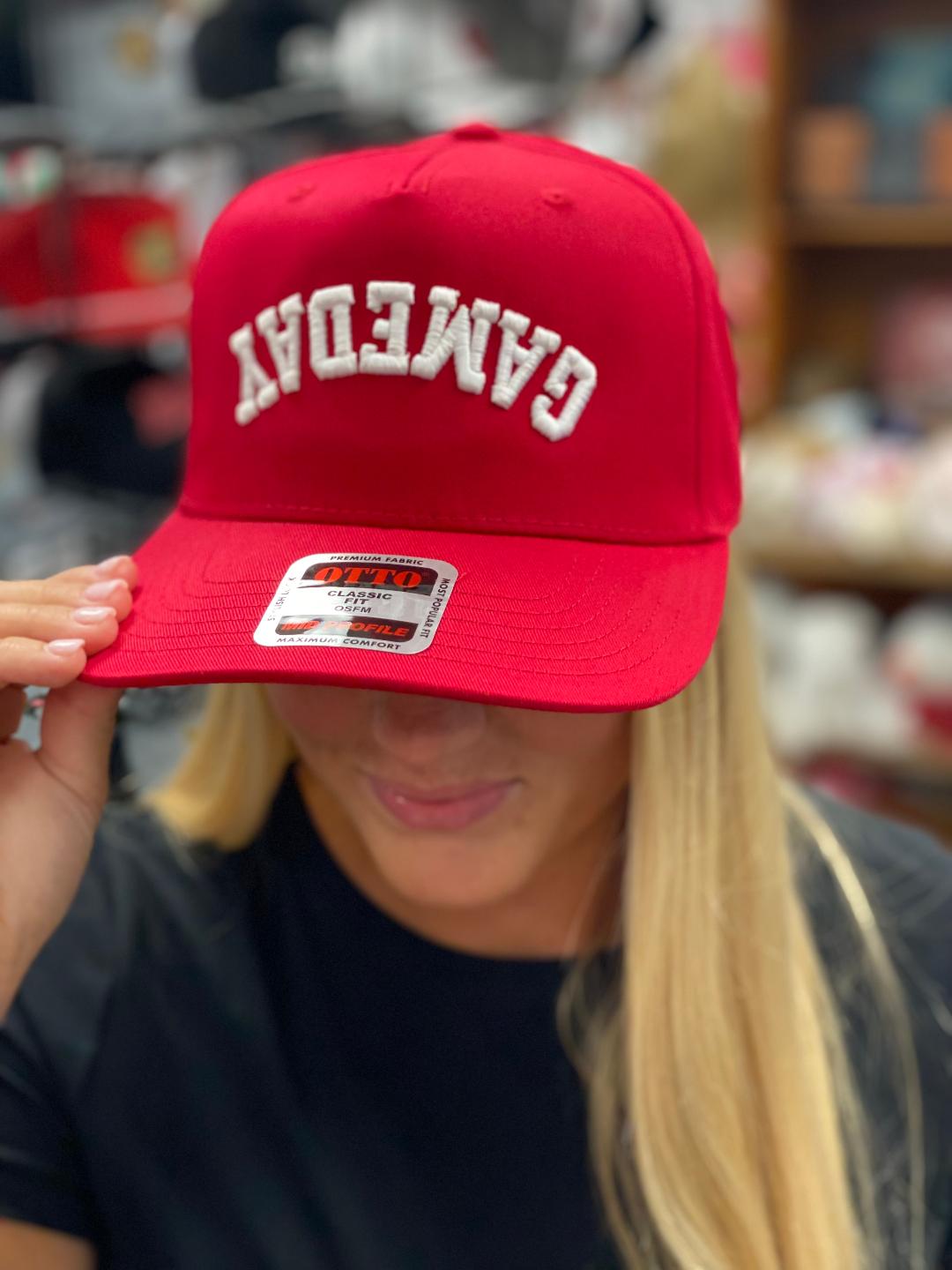 Otto Classic Fit Red Gameday Upside Down Hat