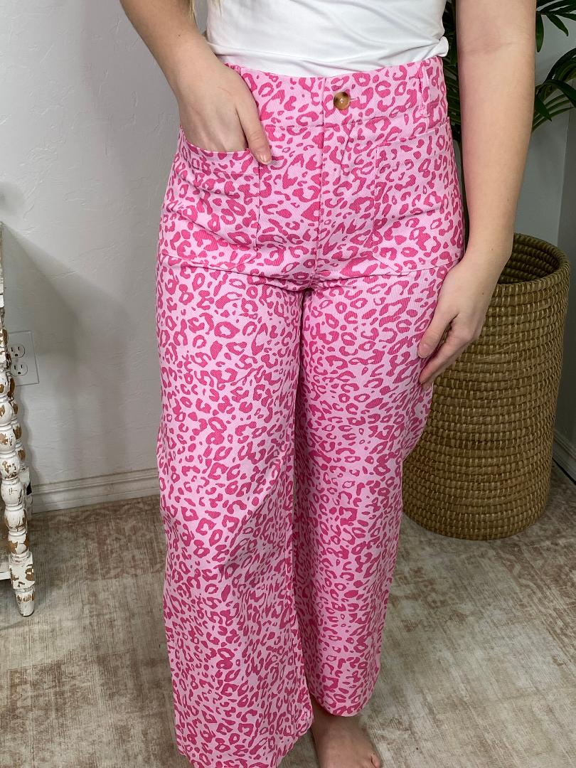 Pink Leopard Jeans
