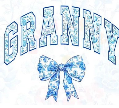 Granny Floral Toile Tee or Sweatshirt