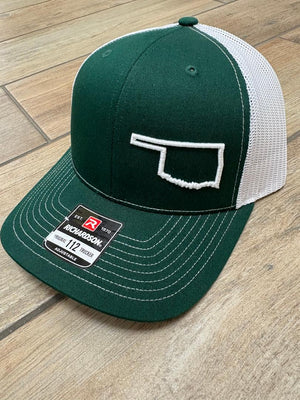 State Of Oklahoma Outline Hats