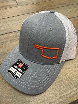 State Of Oklahoma Outline Hats