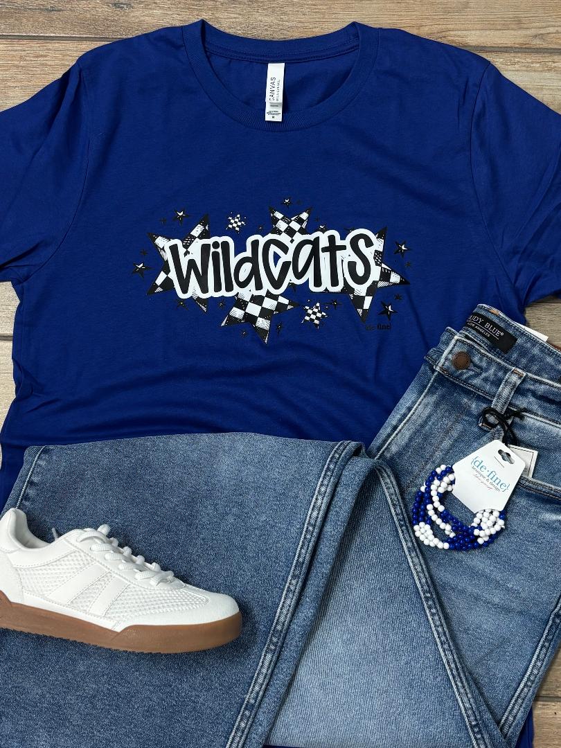 Grove Wildcats Checkered Stars Tee or Sweatshirt