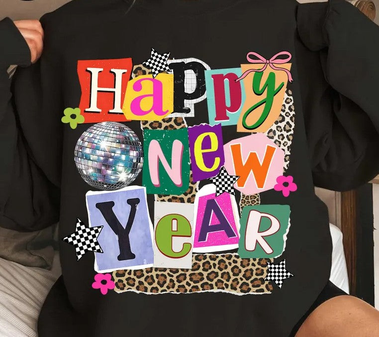 Happy New Year Collage Tee or Sweatshirt