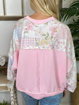 Printed Quilted Top in 2 Colors S-3XL