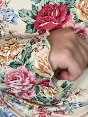 Oatmeal or Mint Mock Neck Floral Top