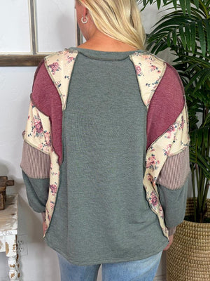Patchwork Mixed Media Top in Regular & Curvy