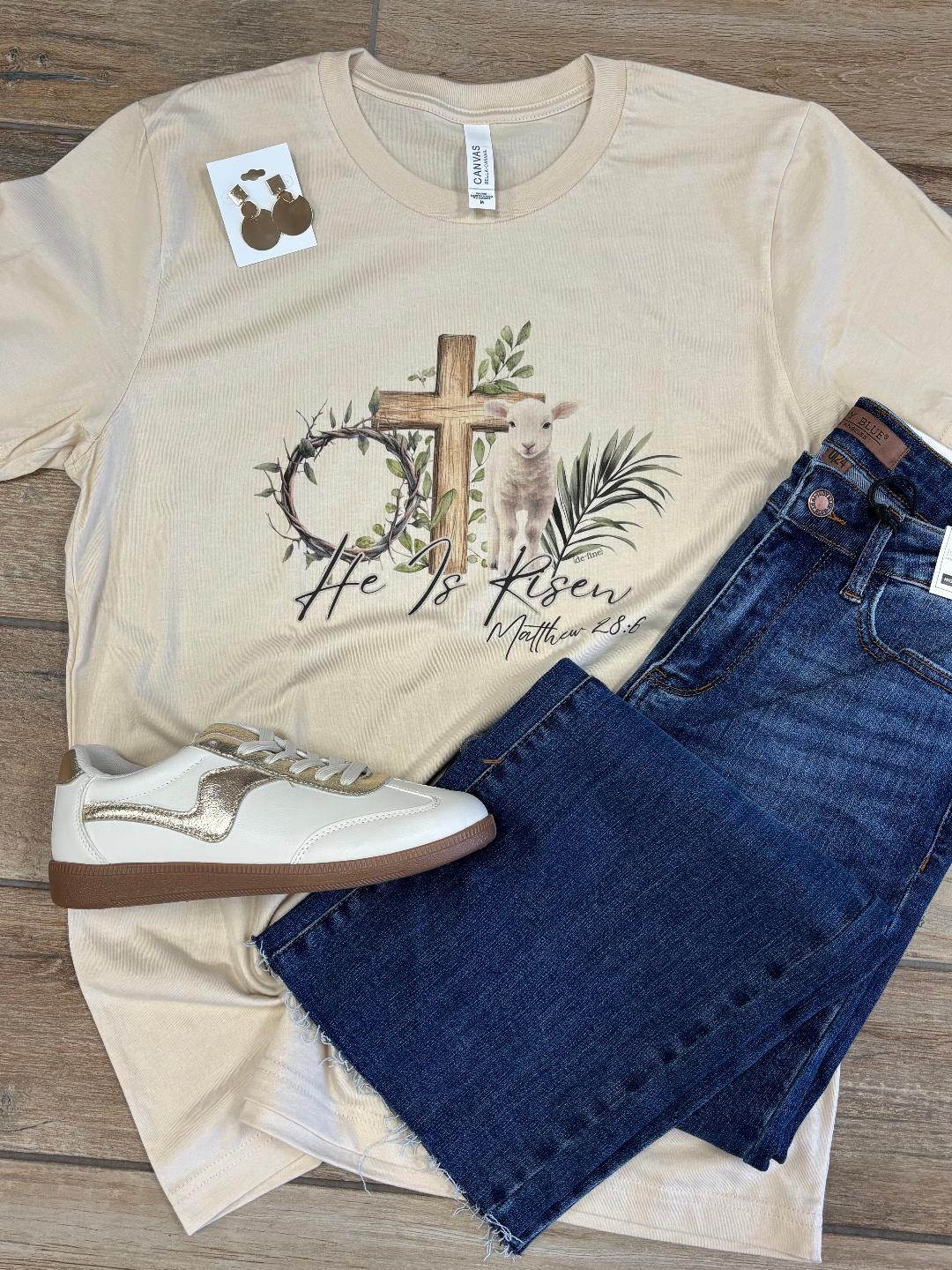 He Is Risen Matthew 28:6 Tee