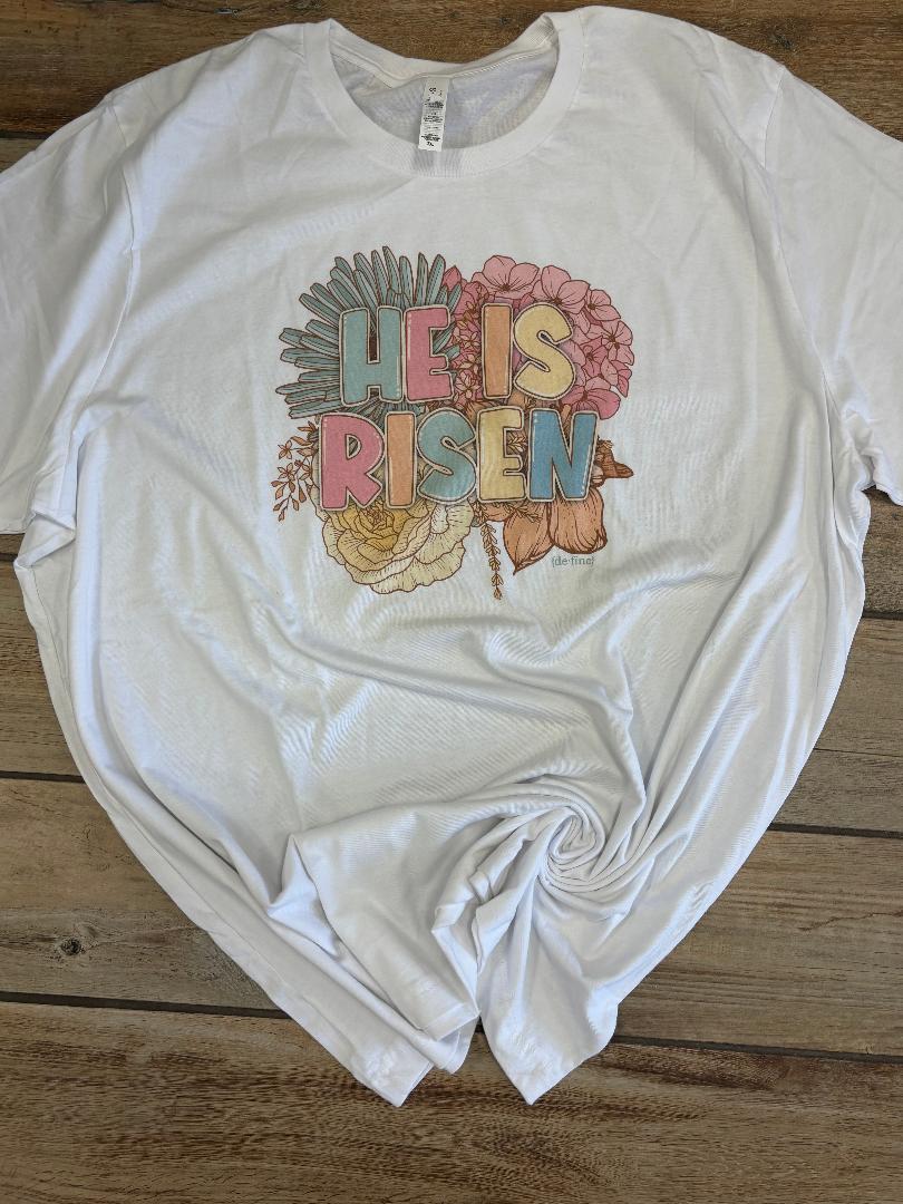 He Is Risen Multicolor Floral Tee