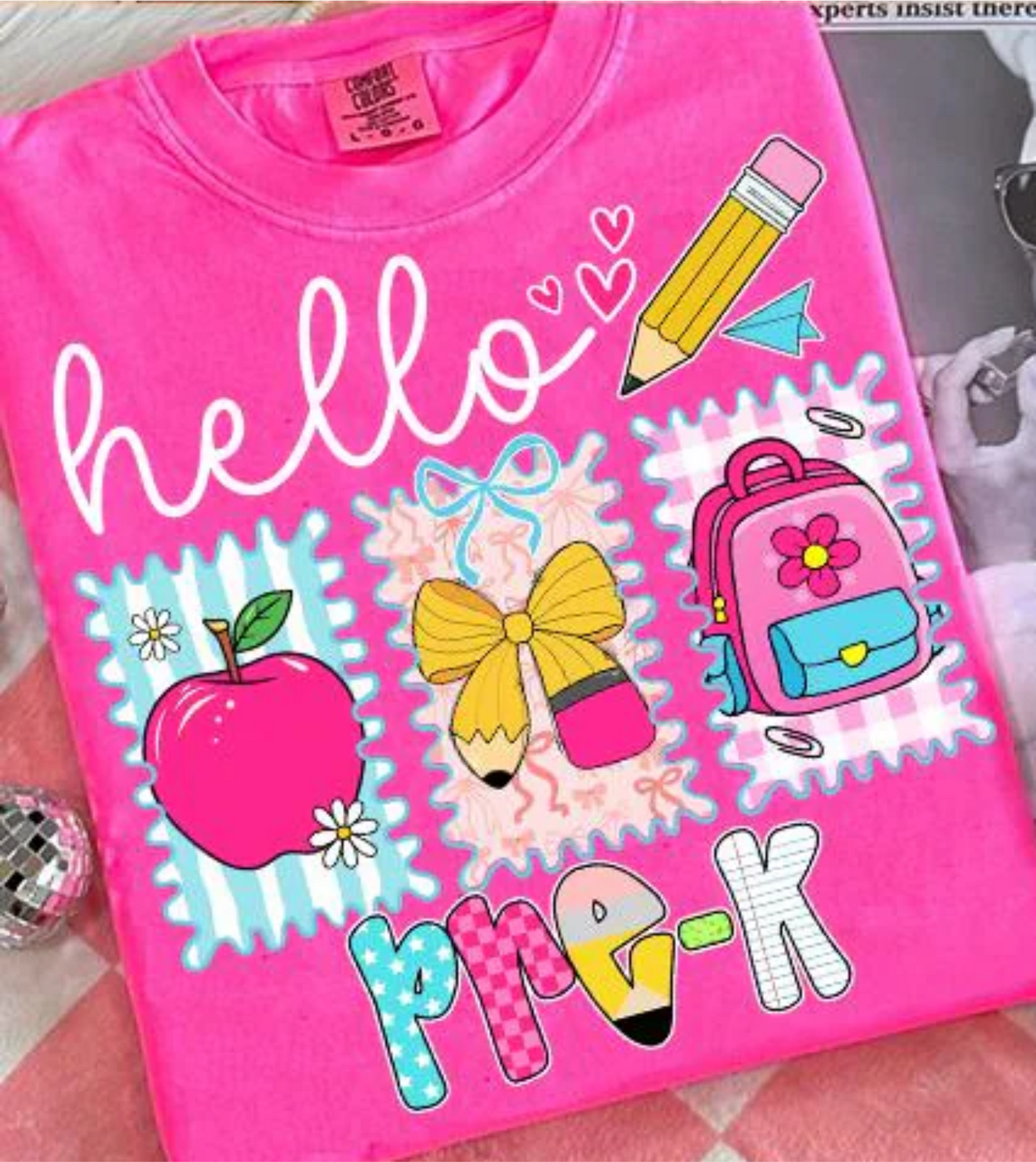 Hello Neon Back to School Tees Pre-K - 4th Grade