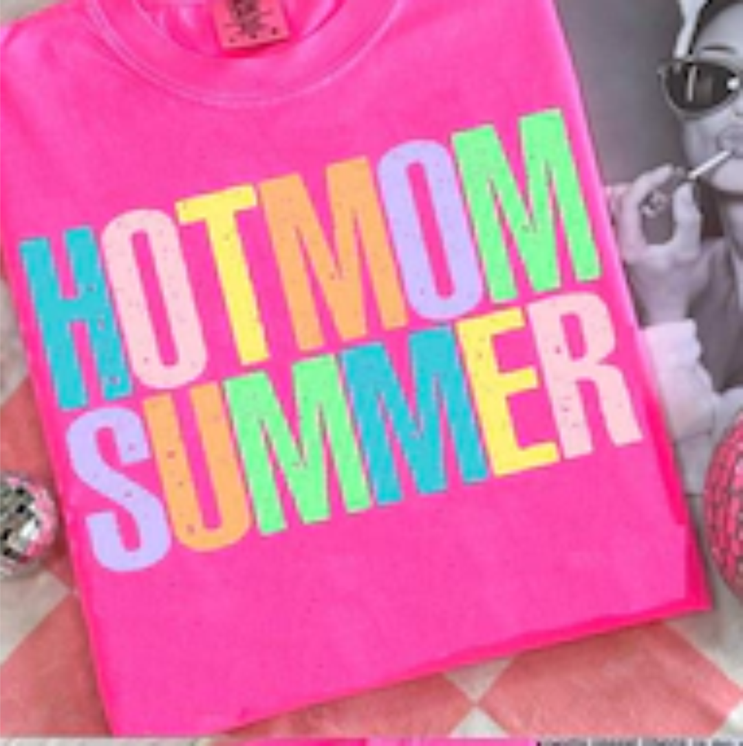Hot Mom Summer Graphic Tee or Tank
