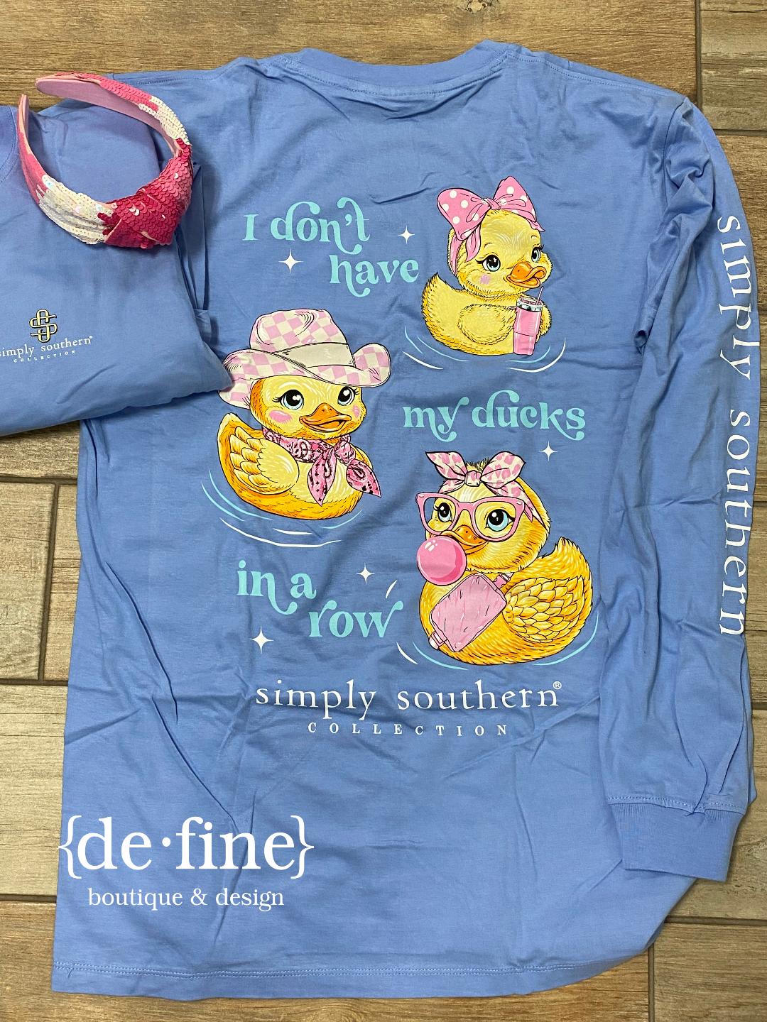 Simply Southern I Don't Have My Ducks in a Row Long Sleeve Graphic Tee