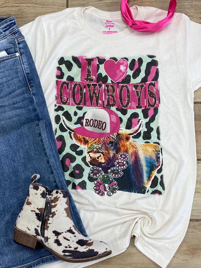I Heart Cowboys Graphic Tee