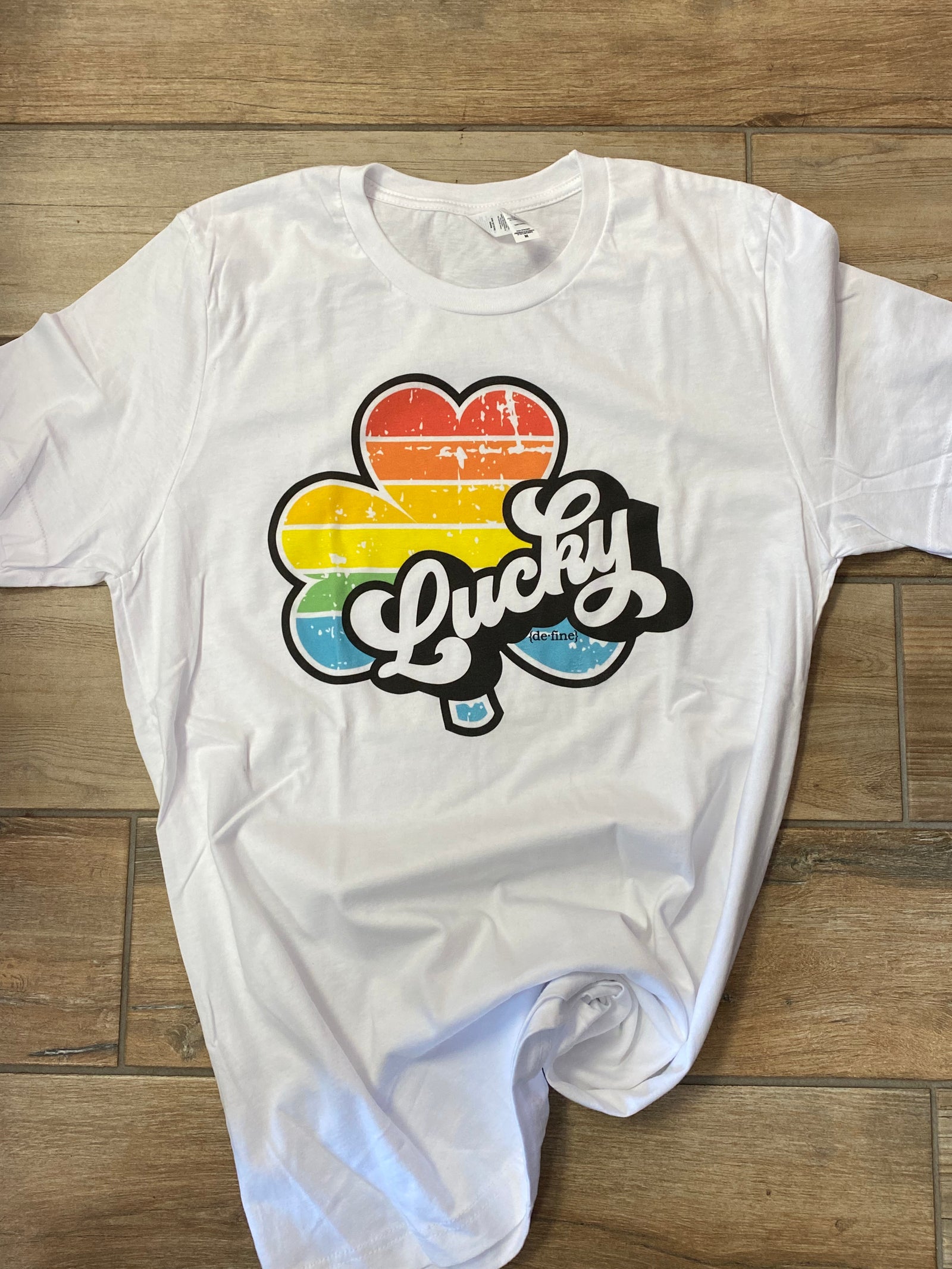 Lucky Rainbow Shamrock Graphic Tee