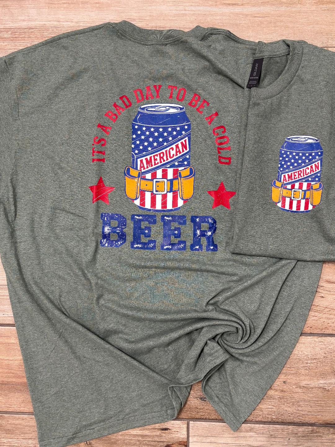 It's a Bad Day to be a Cold Beer with Tool Belt Graphic Tee