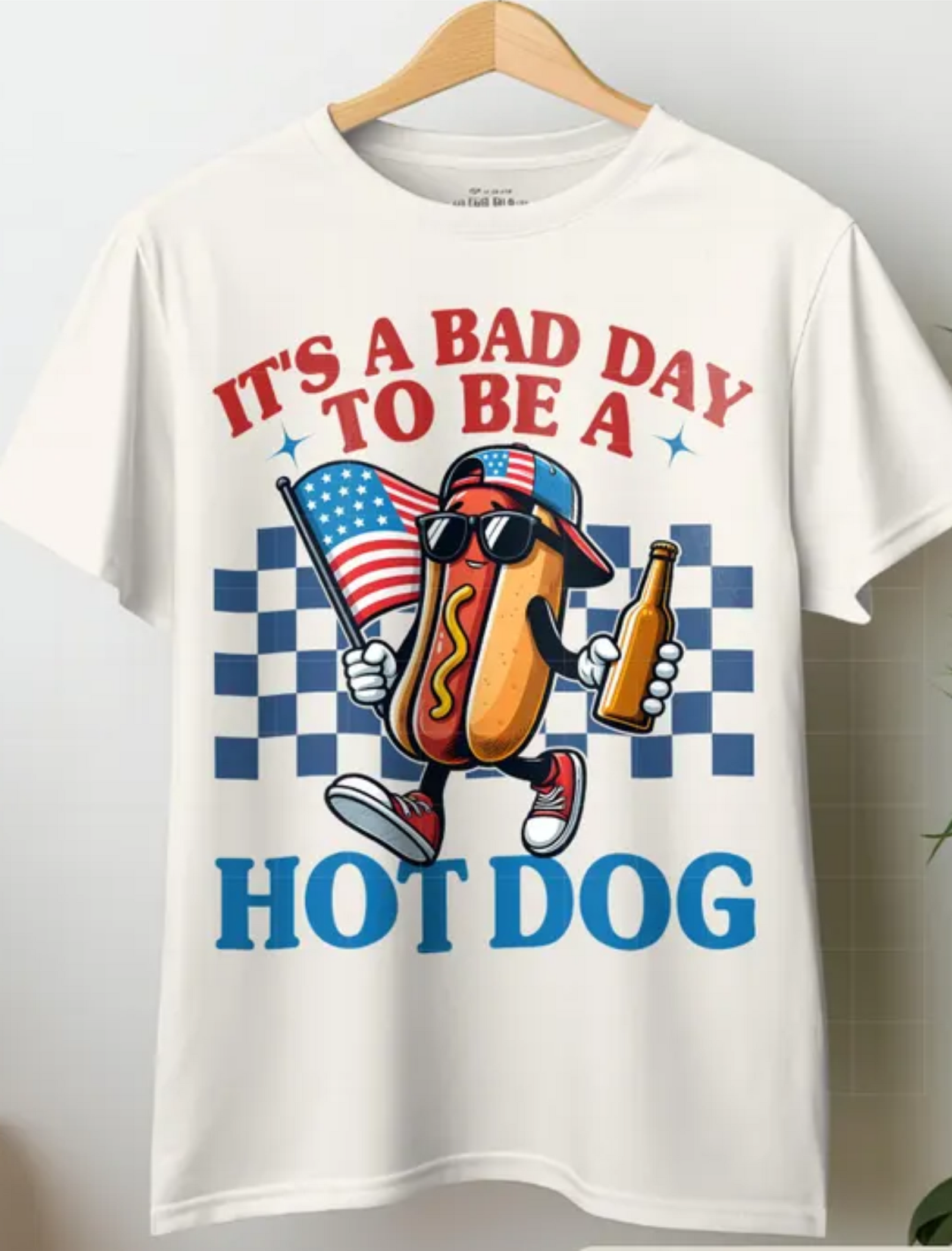 It's a Bad Day to be a Hot Dog Checker Graphic Tee