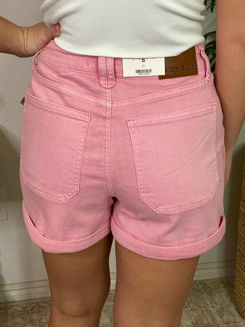 Judy Blue Pink Shorts with Cuff