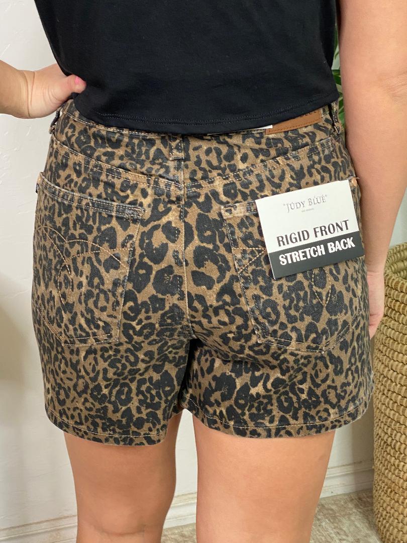Judy Blue Rigid Magic Leopard Shorts