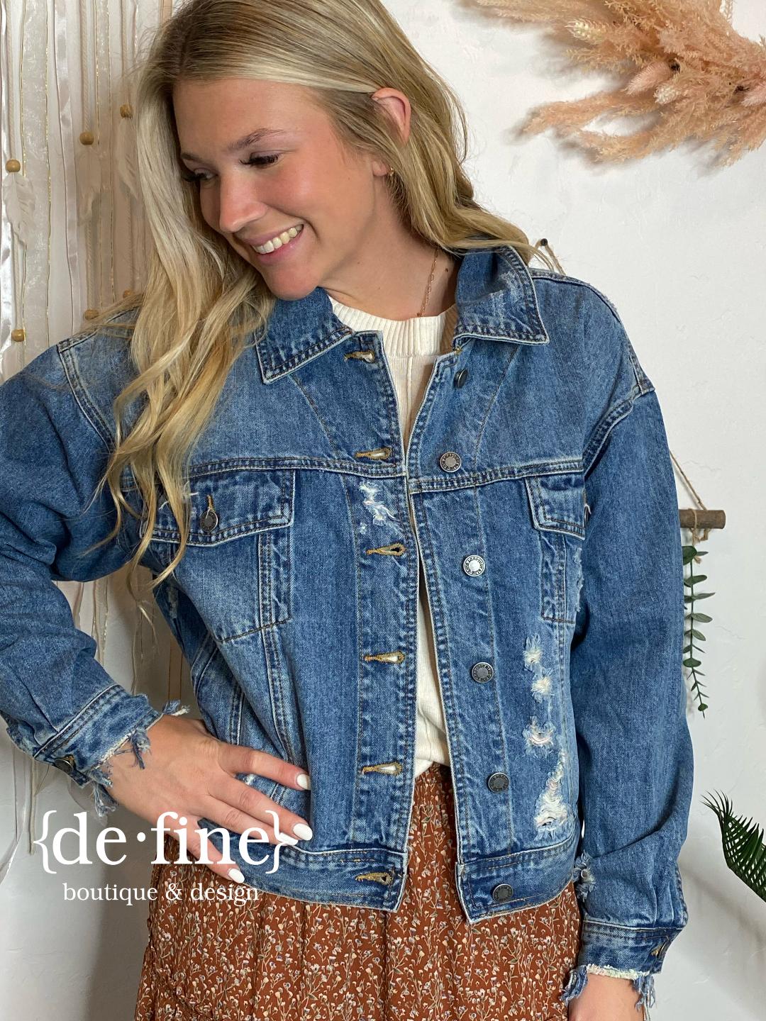 Judy Blue Distressed Denim Jacket
