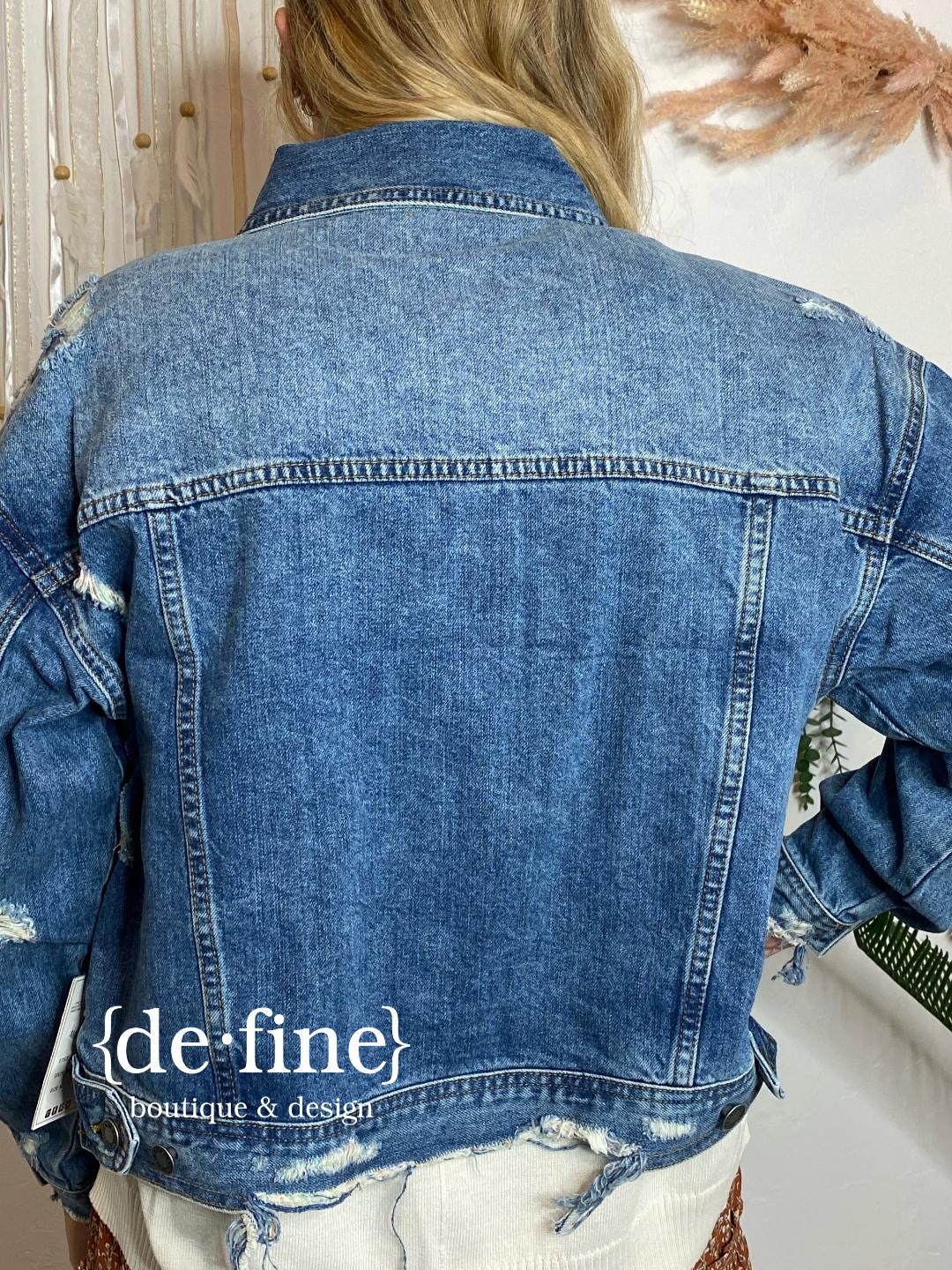 Judy Blue Distressed Denim Jacket