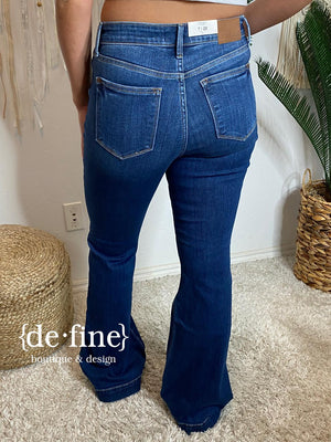 Judy Blue High Waist Wide Hem Flare Jeans