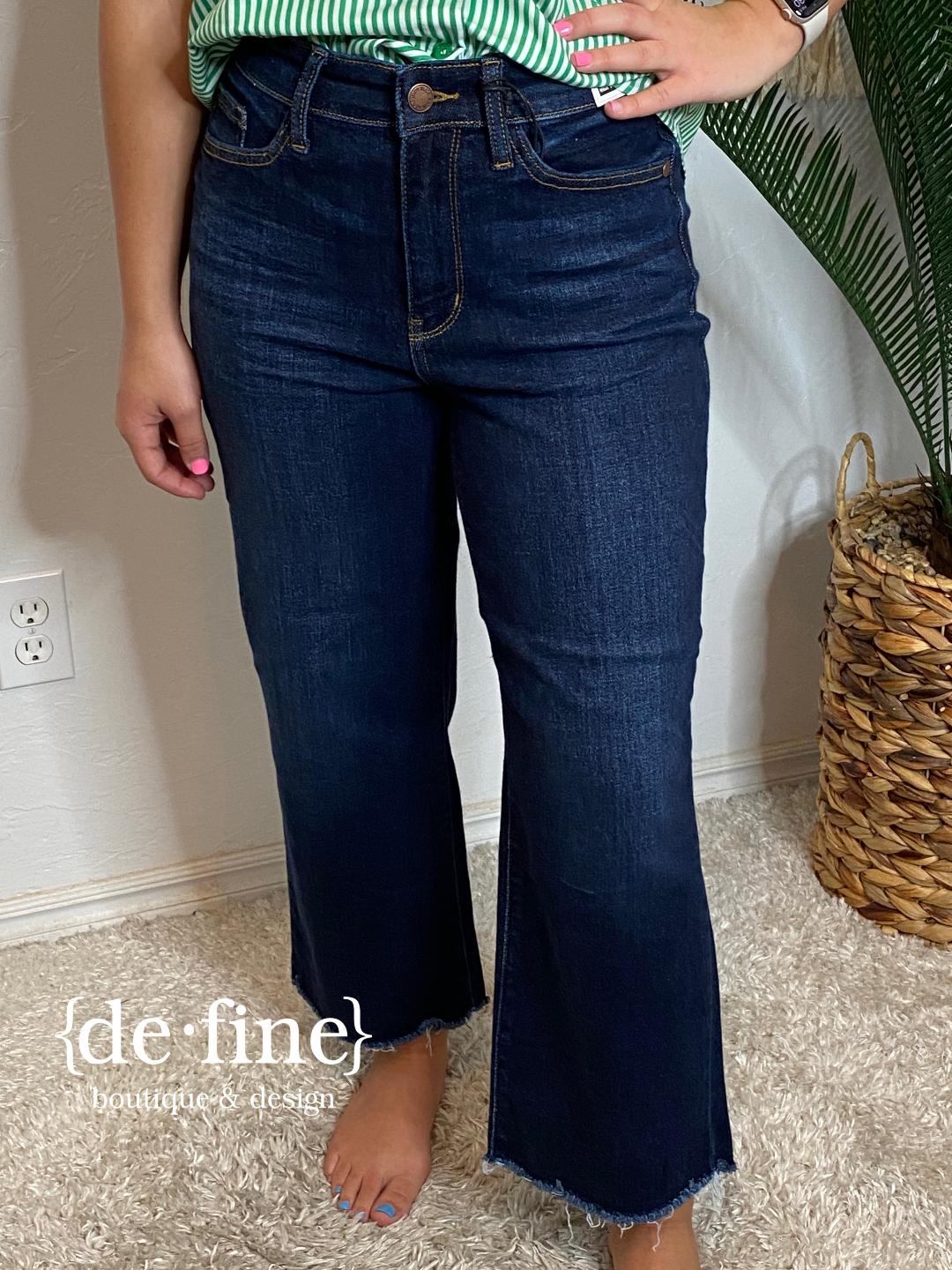 Judy Blue High Waist Crop Wide Leg