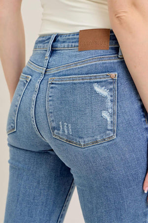 Judy Blue Mid Rise Vintage Wash Boot Cut Jeans in Regular & Curvy