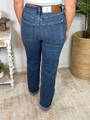 Judy Blue MR Boyfriend Everyday Indigo Jeans - Can be uncuffed!