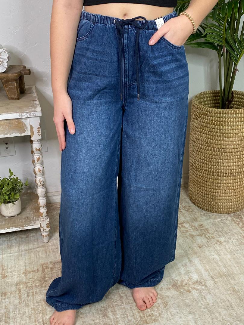 Judy Blue HW Palazzo Pants in Regular & Curvy