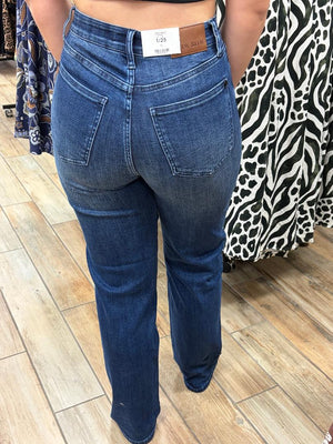 Judy Blue HW Tummy Control Classic Straight Dark Jeans