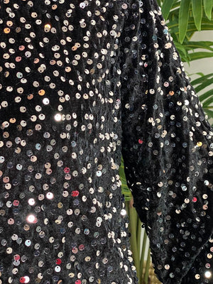 Red or Black Sequin Dress