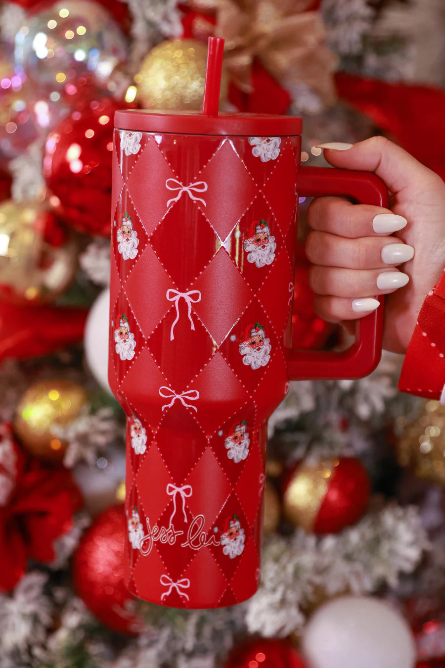Santa's Signature Bow 40oz Tumbler
