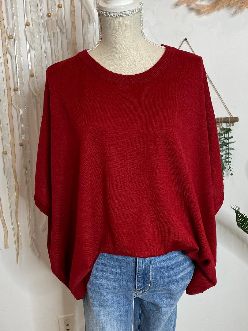 Lightweight Sweater Top in 4 Colors - Batwing Style