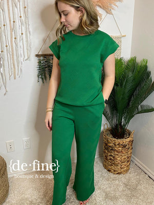 CUTE Textured Pants Set in 4 Colors