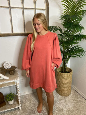 Brick Sweatshirt Dress