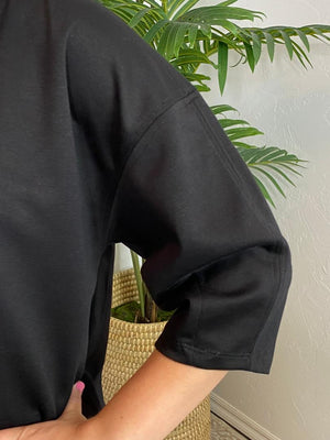 Black or White V-Neck 3/4 Sleeve Top - Super Soft!