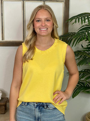 Tank with Ruffle Trim