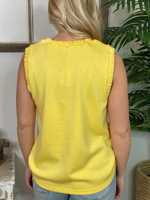 Tank with Ruffle Trim